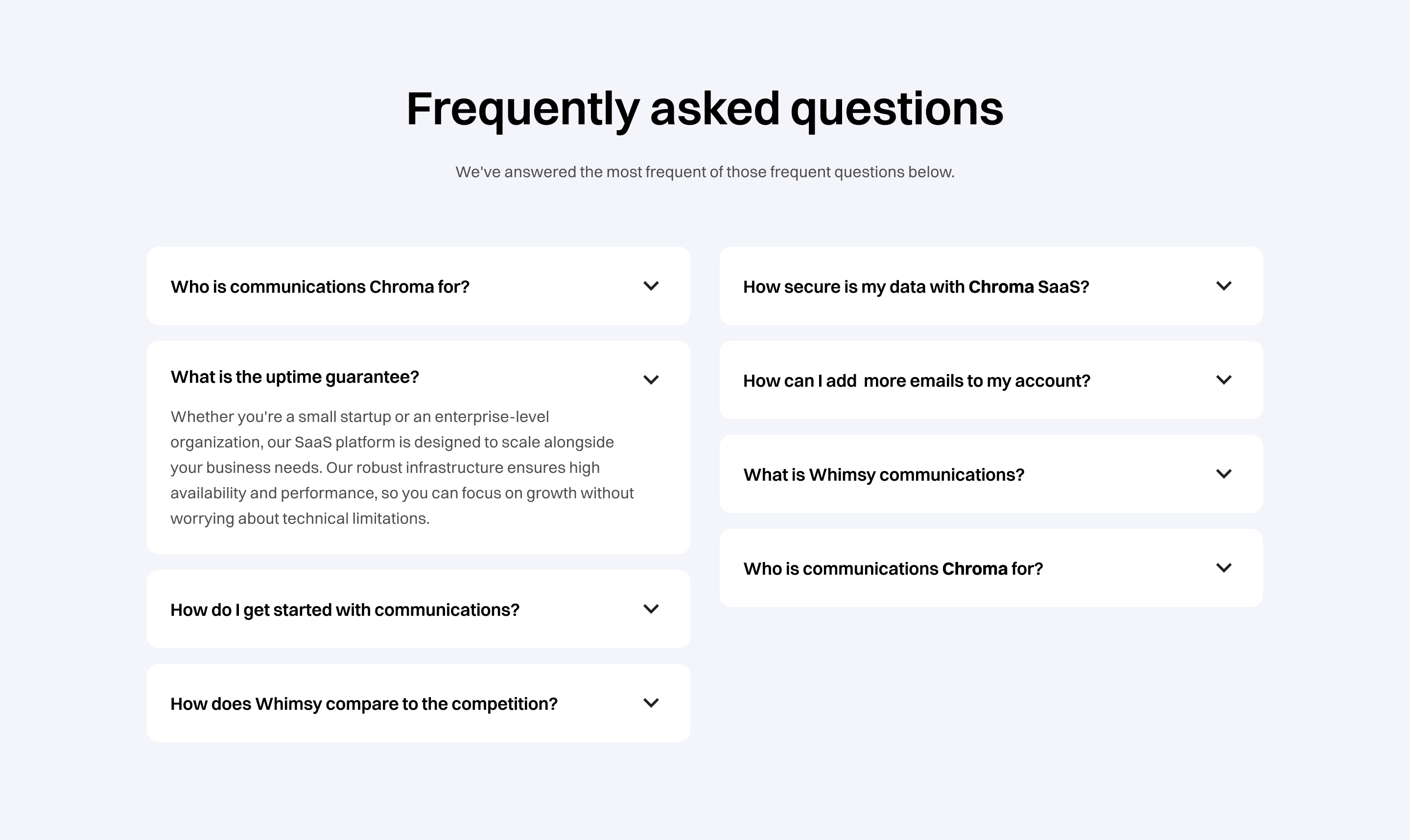 FAQ Variation 2