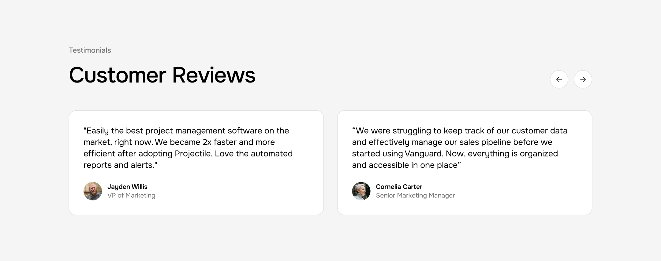 Testimonials Variation 1